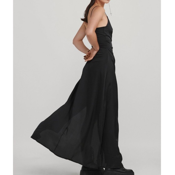 Satin Maxi Wrap Dress - Picture 2 of 4